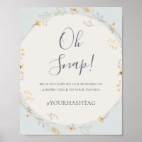 Spring Wildflower | Blue Oh Snap Wedding Hashtag