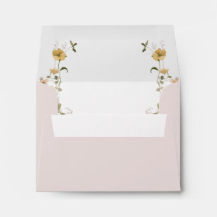 Spring Wildflower Blush Self Addressed RSVP Envelope