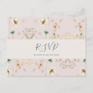 Spring Wildflower   Blush Song Request RSVP Postcard