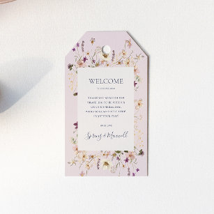 Spring Wildflower   Blush Wedding Welcome Gift Tags