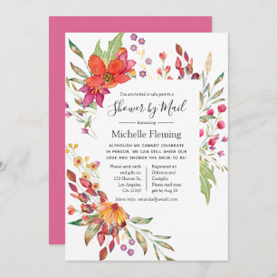 Spring Wildflower Bridal or Baby Shower by Mail Invitation
