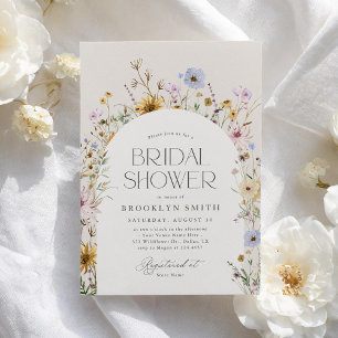Spring Wildflower Bridal Shower Invitation