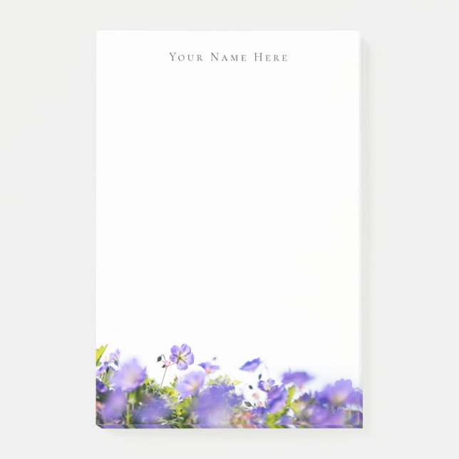 Spring wildflower customizable post-it notes (Front)