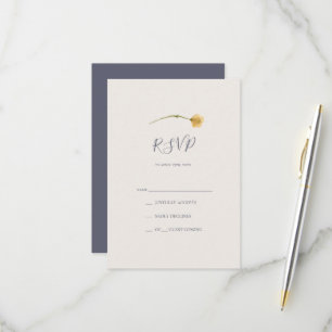 Spring Wildflower   Dusty Purple RSVP Card
