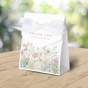 Spring Wildflower Field Butterfly Baby Shower Favor Box