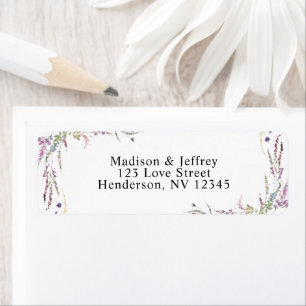 Spring Wildflower Floral Return Address