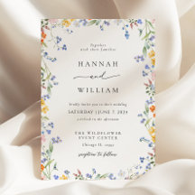 Spring Wildflower Frame Garden Wedding