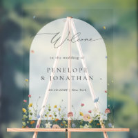 Spring Wildflower Garden Floral  Wedding Welcome