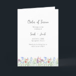 Spring Wildflower Garden Wedding Folded Program<br><div class="desc">This Spring Wildflower Boho Garden Wedding Folded Program is perfect for a garden or outdoor wedding. Includes the name of the bride and groom,  the wedding date and location,  thank you message,  order of service and a list of the wedding party on the back.</div>