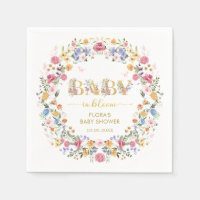 Spring Wildflower Garden Wreath Girl Baby in Bloom