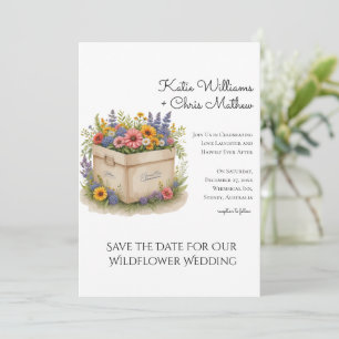 Spring Wildflower Gift box QR Code Photo Invite