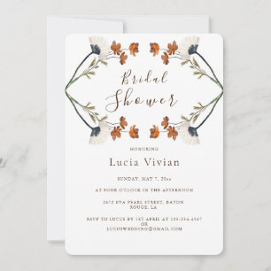 Spring Wildflower Great Patten Bridal Shower Invitation