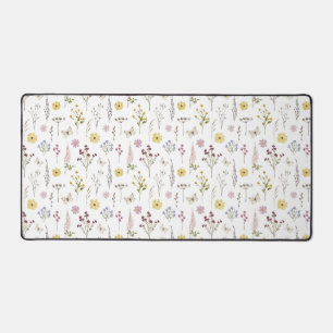 Spring Wildflower Greenery Meadow Flower Garden Desk Mat