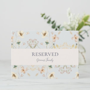 Spring Wildflower   Light Blue Reserved Sign