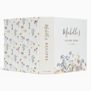 Spring Wildflower Meadow Garden Bridal Shower Binder