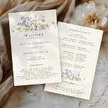 Spring Wildflower Meadow Garden Wedding Program<br><div class="desc">Capture the beauty of nature on your special day with our exquisite wildflower watercolor wedding program. Elegant, unique, and blooming with love. Use the text fields to personalize your design with your own wording and details. If you want to change the font style, colour or text placement, simply click the...</div>
