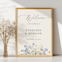 Spring Wildflower Meadow Garden Wedding Welcome