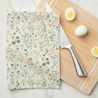 Spring Wildflower Meadow Kitchen Towels