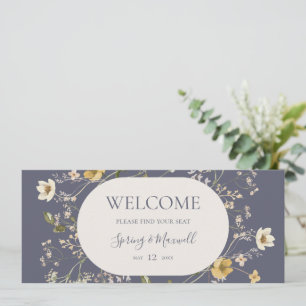 Spring Wildflower   Purple Hanging Seating Chart