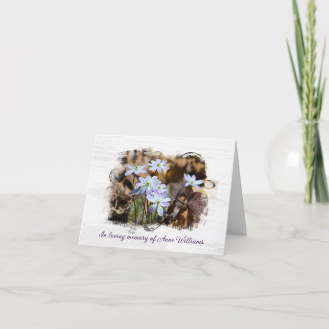 Spring Wildflower Sympathy Thank You Card (Front)