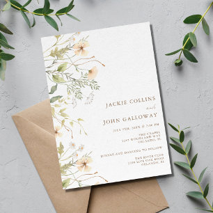 Spring Wildflower Wedding Invitation