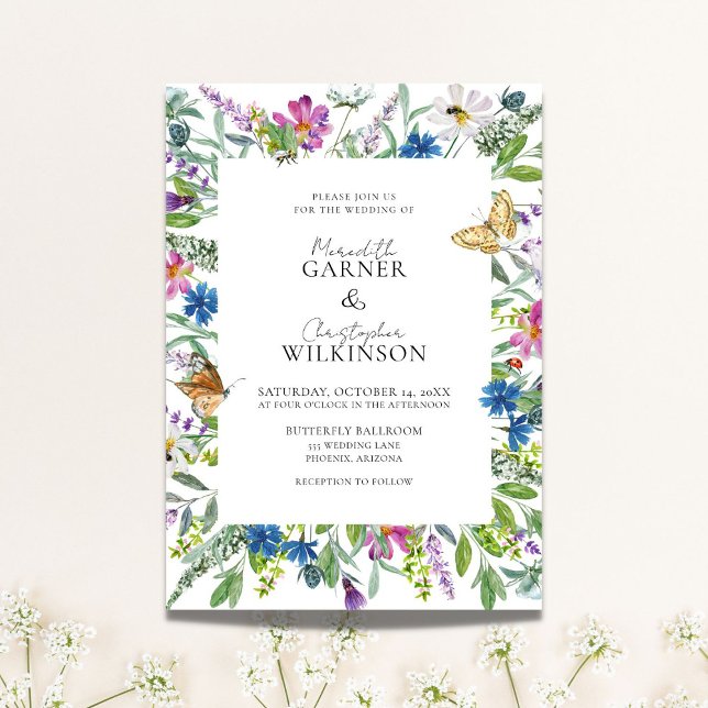 Spring Wildflower Wedding Invitation (Creator Uploaded)