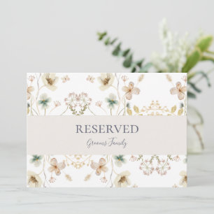 Spring Wildflower   White Reserved Sign