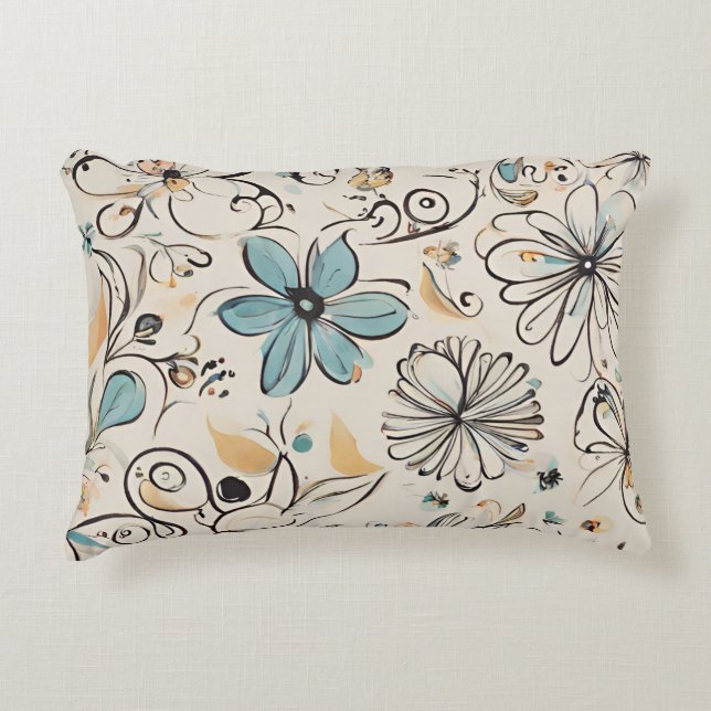 Spring Wildflowers  Accent Pillow (Front)