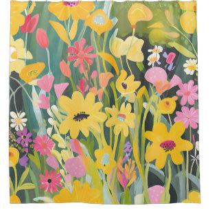 Spring Wildflowers Floral Watercolor Painting
