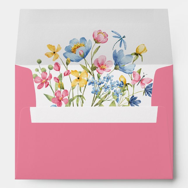 Spring Wildflowers Insert Pink Envelope (Creator Uploaded)