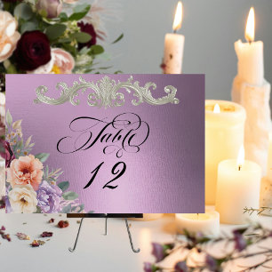 Spring Wildflowers - Lavender Table Number
