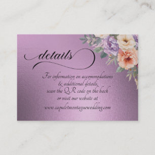 Spring Wildflowers, QR Code - Lavender Enclosure Card