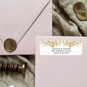 Spring Wildflowers   Watercolor Return Address