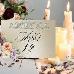 Spring Wildflowers - Wheat Table Number<br><div class="desc">This lovely design features a nature inspired background embellished with wildflowers, a scroll design and a place for the table number. To edit the table number: change the number individually and add to your cart. Designed to coordinate with the Springtime Wildflowers Wedding Collection. To change details, click «Personalize». To move...</div>