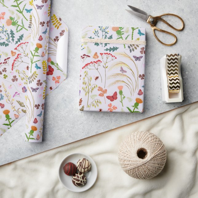 Spring wildflowers Wrapping Paper (Crafts)