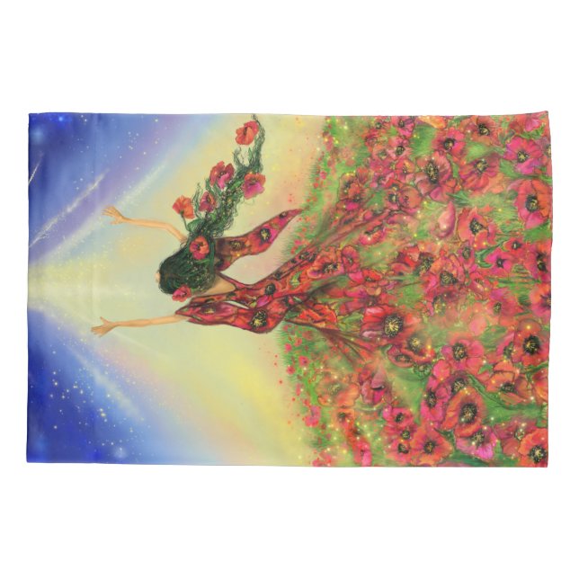Spring Woman Pillow Case (Back)