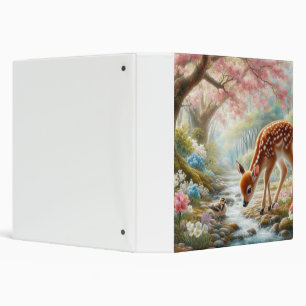 Spring woods with duck and fawn/deer binder