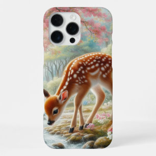 Spring woods with duck and fawn/deer  iPhone 16 pro max case