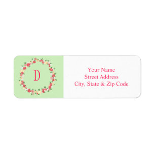 Spring Wreath Address Label