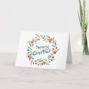 Spring Wreath Merry Christmas Card