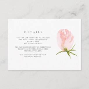 Spring Wreath Watercolor Floral Wedding Details Enclosure Card