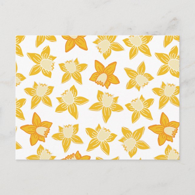 Spring Yellow Daddodil Postcard (Front)