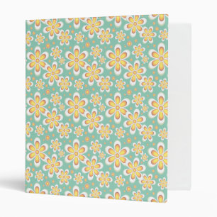 Spring Yellow Flowers on Green Binder