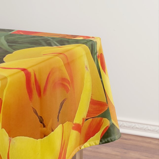 Spring Yellow Tulips Tablecloth (In Situ)