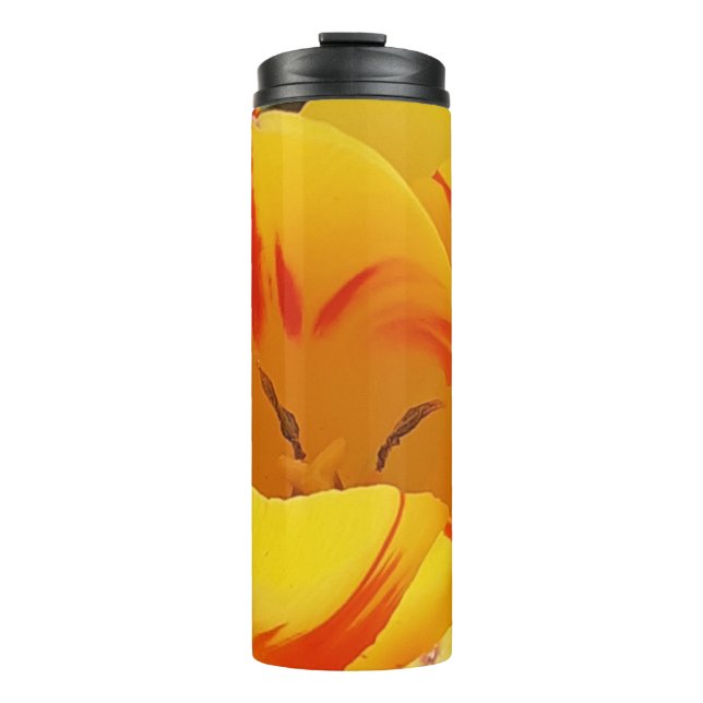 Spring Yellow Tulips Thermal Tumbler (Front)