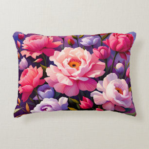 Spring Zen Sunrise Pink Blossom Garden  Accent Pillow