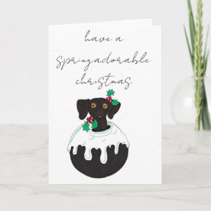 springador christmas pudding tree ornament card