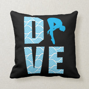 Springboard Diving Gift Diver Platform Springboard Throw Pillow