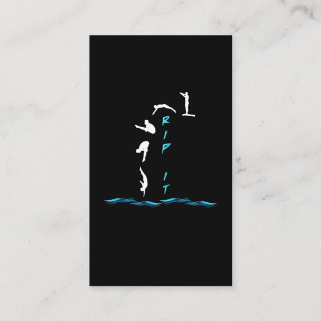 Springboard Diving Jump Platform Sport Business Card (Front)