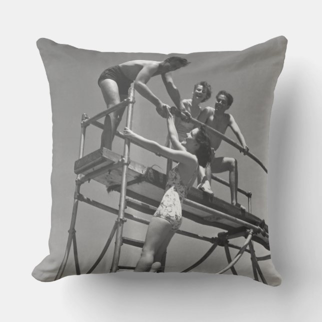 Springboard Throw Pillow (Front)